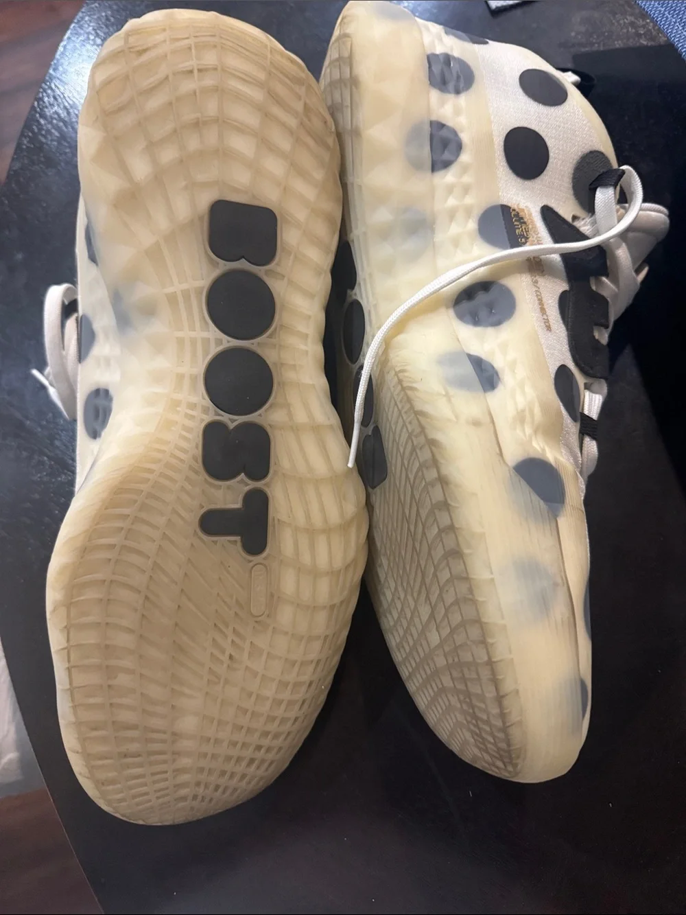 adidas White and Black Insole Logo Sneakers